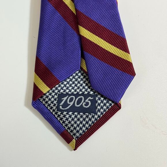 Jos A Bank 1905 Necktie Tie British Regimental West Somerset Yeomanry 60" Silk - Picture 5 of 7